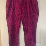 Coldwater Creek  Natural Fit size 14 capri length pink leaves pants Photo 0