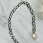 Beaded Faux Fur Woven Silver Tone Chain Link Belt One Size OS Boho ✨ Photo 13