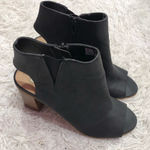 Steve Madden  notedd Faux Leather Peep Toe Block‎ heel Bootie black size 9 Photo 0
