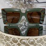 Oversized Square Sunglasses Green Photo 3