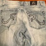Rock & Republic Kasandra Embellished Light-Wash Flare Jeans Sz. 12 Photo 5