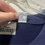 Capistrano Women’s shirt Size 22/24 Navy Blue Gold Embellishments Travel Long Photo 4