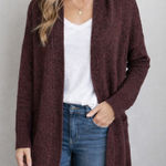 Athleta  Maroon Open Front Cardigan Photo 0