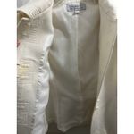 Tahari  ASL Off-White/ Cream Woven Blazer Suit Jacket Decorative Stitching Mod 6 Photo 1