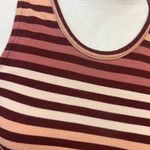 Madewell  Striped Sleeveless Knee Length Casual Dress in Pink Tones (M) Photo 4