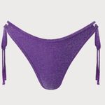BERLOOK Purple Lurex Tie Side Bikini Bottom ONLY 61 Size M Photo 6