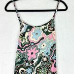 Celia B Retro Floral Maxi Dress Size XS Spaghetti Strap Vibrant Colorful Pink Photo 2