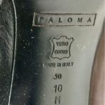 Paloma Women Sz 10 Black Leather Stiletto Heel Boots Square Toe Sexy Whimsygoth Photo 14