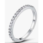 Boutique NEW Dainty 14k Gold Plated S925 Simulated Diamond Band Ring,‎ Adjustable Band Photo 1