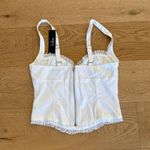 Lulus  - Perfect Sweetheart Ruffled Bow Bustier Sleeveless Cami Top in White Photo 2
