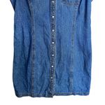Tommy Hilfiger Vintage  Y2K Denim Mini Dress Pearl Button Front Western Size 14 Photo 3