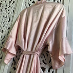 Victoria's Secret  Pink Satin Ruffle Robe M/L Photo 4
