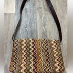 Missoni Vintage Y2K  Italy leather crossbody RARE $500 boho designer knit luxury Photo 3