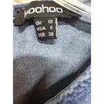Boohoo Cottagecore Chambray Puff Sleeve Faux Denim Style Dress Size 6 Country Concert Photo 5
