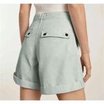 Everlane Womens Shorts The Tourist High Rise Cotton Linen Blend Mint Turquoise S Photo 3