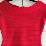 Herve Leger Women’s Lipstick Red Carmen Gauze Fitted Cocktail Dress Size XS Photo 1