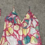 Natori Nightgown Slip Dress Robe Womens XL 1X White Pink Turquoise Silky Floral Photo 6