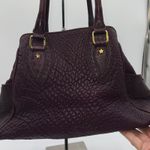 Fendi Du Jour RARE Leather Handbag Purple Top Handle Satchel Designer Bag Photo 4