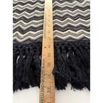 Z Supply Dress Womens Small Black Cream Chevron Fringe Boho Festival Tunic Photo 6
