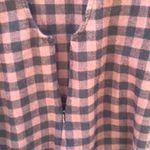 Crimson & Clover Brown Plaid Tunic Top Cutout Back Photo 5
