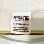 PINK - Victoria's Secret Victorias Secret Pink Size XS Blue Spell Out Crewneck Quarter Sleeve T-shirt Photo 2