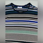 Liz Claiborne 💜  Striped High Low Design Knit Blouse Sweater Photo 3