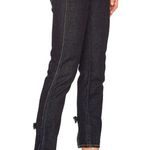 NEW Amo Womens Blue Mid Rise Bow Hem Straight Leg Ankle Jeans Size 27 Photo 9