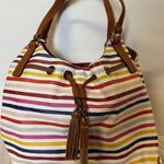 Liz Claiborne Colorful Striped Shoulder Bag Photo 0