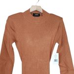 Alexia Admor Womens M Eliah Long Sleeve Knit Midi Dress in Tan NEW Photo 5