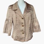 Dana Buchman Diva‎ by  Gold and Peach Jacquard Jacket Sz S Photo 1