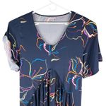 Avenue  Midi Dress Navy V-Neck 22/24 Tie Back Short Sleeves Photo 9