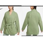 Nike Yoga Therma-FIT Luxe Jacquard Top Reversible Wrap Jacket Green NEW NWT Photo 2