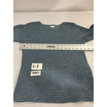 Chico's Womans Size 1 (small-8) Blue Mettalic Pull Over Short Sleeve Sweater Photo 5