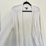 Eileen Fisher  Organic Linen Open Front Cardigan Sweater White Size Small‎ P Photo 2