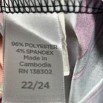 Avenue  Women's Striped Split Neck Roll Tab Sleeves Blouse Multicolor Size 22/24 Photo 3