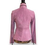 Ideology Pink Suede Leather Moto Jacket Women's Size XS Photo 7