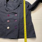 Laundry by Shelli Segal  Pea Coat Jacket Vintage Y2K Navy Blue Sz P Classic Photo 5