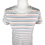J.Crew  White Colorful Striped T Shirt Dress Size XS Photo 1
