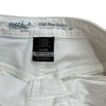 Massimo High Rise Skinny White Denim Stretch Jean Shorts Cuffed Size 14 Photo 2