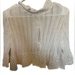 Free People  ivory open knit bell sleeve open back sweater size small nwt Photo 0
