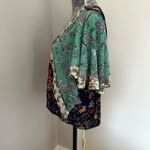 Umgee Mint Floral Ruffle Bell Sleeve V Neck Blouse Women’s Small Crossbody Relaxed Fit Photo 14