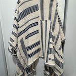 Ralph Lauren Polo  Cream and Navy Knit Poncho Women’s Size XS Photo 7