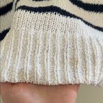 Loft  Navy and White Striped Knit Top Photo 3