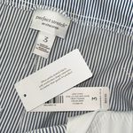 Chico's Womens Perfect Stretch Stripe Josie Lattice Hem Capri Blue Size 3/XL NWT Photo 4