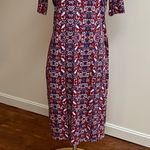 LuLaRoe Red Print “Simply Comfortable” Dress Photo 4