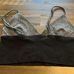 Madewell Black Gray Colorblock Sports Bra Crop Top Bralette XS Wireless Photo 2