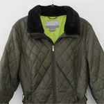 Nike Quilted Jacket With Faux Fur Collar Photo 2