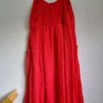 Mlle Gabrielle  Dress Red Sundress Button Down Boho Flowy Size XL Photo 8