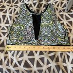 VSX Victoria's Secret Sport Paisley‎ Floral Print Mesh Cutout Crop Top Size M Blue Size M Photo 10