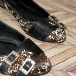 Rachel Zoe  Size 7.5 Animal Print Calf Hair LINDSEY Skimmer Ballet Flats Leather Photo 1